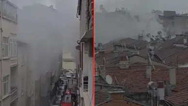 Elazığ'da yangın: Metruk binadan alevler yükseldi