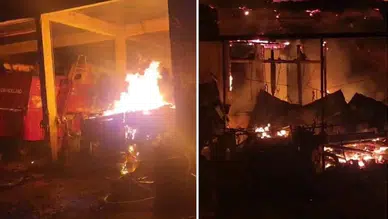 Edirne'de ahırda yangın çıktı: 3 ev ve çok sayıda araç küle döndü