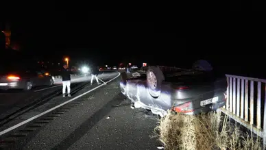 Gümüşhane'de virajı alamayan otomobil takla attı: Çok sayıda yaralı var