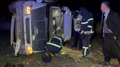 Adıyaman’da minibüs kazası: Şarampole devrildi, 4 yaralı