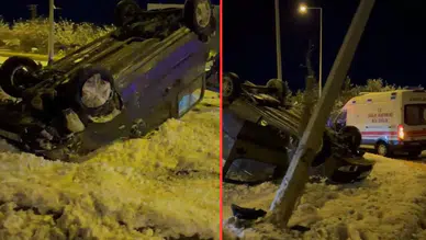 Batman'da kar yağışı kazaya neden oldu: 2 yaralı