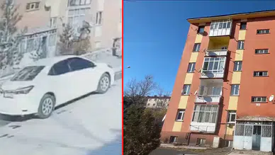 Erzurum'da gencin 5'inci kattan düşme anı kamerada!