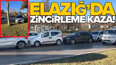 Elazığ'da zincirleme kaza: 6 araç birbirine girdi!