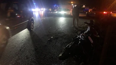 Denizli'de motosiklet kazası
