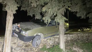 Manisa'da sürücüsü kalp krizi geçiren otomobil ağaca çarptı! 1 ölü