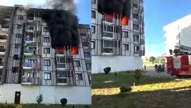 Çanakkale'de site yangını: 10 kişi dumandan etkilendi!