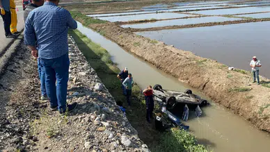 Çorum'da aile faciası: Otomobil sulama kanalına uçtu