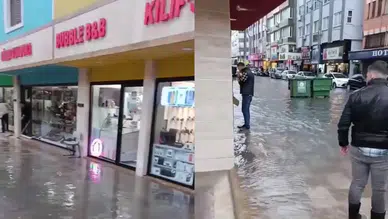 Hatay'da ayakkabıcılar çarşısı göle döndü