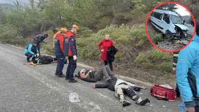 Karabük Üniversitesi öğrencilerini taşıyan minibüs şarampole uçtu