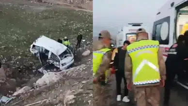 Batman'da araç uçuruma yuvarlandı : 3 kişi ağır yaralandı