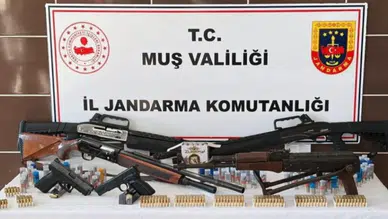 Muş'ta ruhsatsız silah operasyonunda 6 şüpheli gözaltına alındı