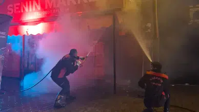 Osmaniye'de markette korkutan yangın!