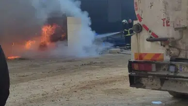 Hatay’da şantiyede jeneratör yangını!