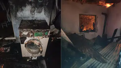 Mersin'de sobadan çıkan yangın evi küle çevirdi