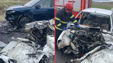 Nevşehir'de otomobiller kafa kafaya çarpıştı : 1 ölü, 2 yaralı