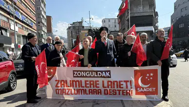 Zonguldak'ta İsrail protestosu : Kudüs özgürleşmeden dünya huzura kavuşamaz