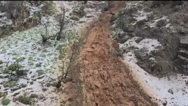 Tunceli'de Munzur Vadisi'nde sel meydana geldi