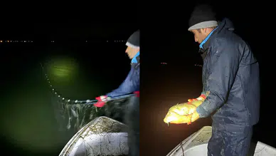 Eğirdir Gölü'nde denetim : Bin 200 metre kaçak ağ ele geçirildi