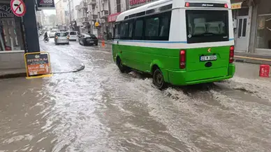 Edirne Uzunköprü’de sağanak etkili oldu