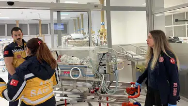 Çanakkale'de 54 günlük bebek, uçak ambulansla Ankara'ya sevk edildi