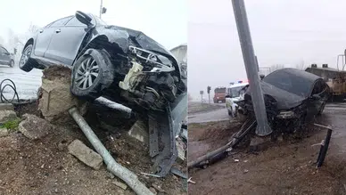 Ağrı Patnos'ta kaza : 2 kişi yaralandı
