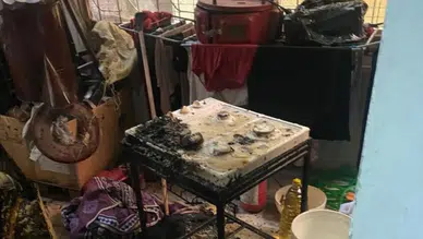 Siirt'te apartman dairesinde yangın : Ev kullanılamaz hale geldi