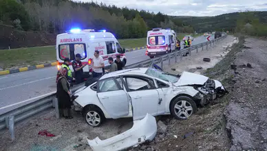 Kastamonu'da bayram tatili yolunda feci kaza