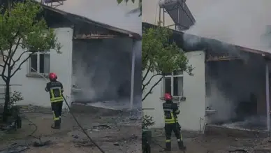 Elazığ'da yangın : 1 kişi dumandan etkilendi