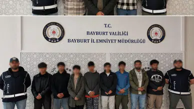 Bayburt'ta göçmen kaçakçılığı operasyonu : 8 kişi yakalandı