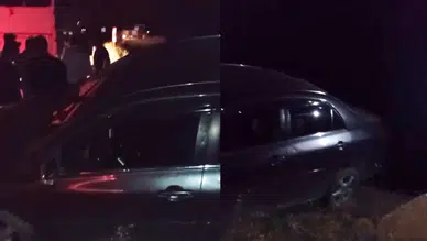 Hakkari'de otomobil şarampole yuvarlandı