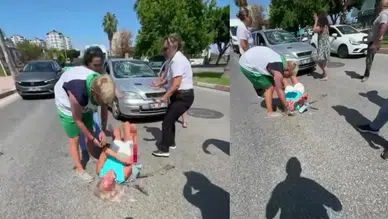 Antalya'da yaya geçidinden geçen kadına otomobil çarptı : 'Gözüme sinek kaçtı, görmedim'