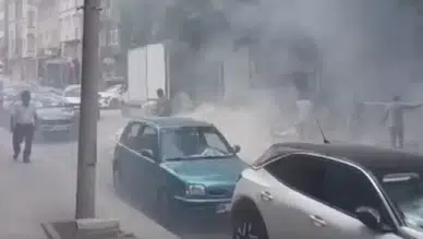Karabük'te tekstil işletmesinde yangın : Kumaşlar alev alev yandı