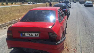Kırıkkale-Ankara kara yolunda zincirleme kaza : 1 yaralı