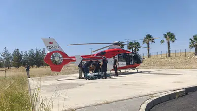 Şırnak'taki trafik kazasında yaralanan kişi ambulans helikopterle Şanlıurfa'ya sevk edildi
