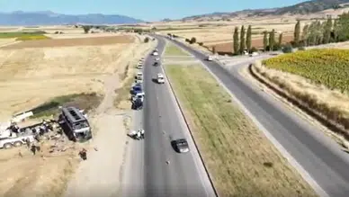 Amasya'da feci kaza : Çok sayıda yaralı