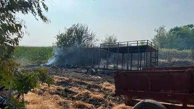 Osmaniye'de malzeme deposunda yangın