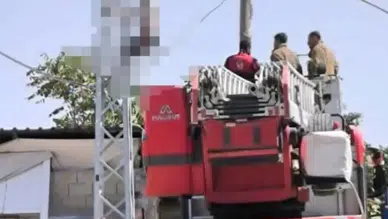 Hatay Defne'de elektrik direğinde erkek cesedi bulundu
