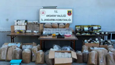 Aksaray'da çok sayıda kaçak tütün ele geçirildi