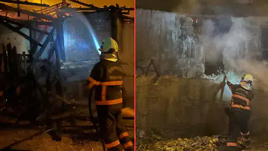 Çankırı'da alevlere teslim olan ev kullanılmaz hale geldi