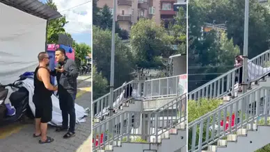 Zonguldak'ta Cumhurbaşkanı Erdoğan'ın pankartına zarar veren şüpheli tutuklandı