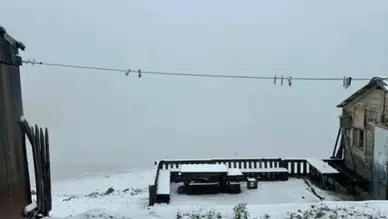 Rize Çamlıhemşin ilçesinde kar yağışı