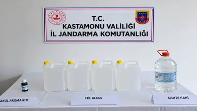 Kastamonu'da sahte içki ve kaçak silah operasyonu: 8 şüpheli yakalandı