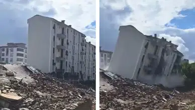 Elazığ'da kentsel dönüşüm kapsamında yıkım