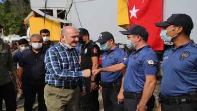 Bakan Soylu, sel bölgesi Bozkurt’ta incelemelerde bulundu
