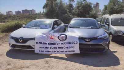Mersin’de depoda çalıntı kiralık araçlar ile parçaları ele geçirildi