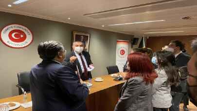 Dışişleri Bakan Yardımcısı Kaymakcı, Brüksel’de Türk kuruluşlarının temsilcileriyle buluştu