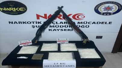 Kayseri’de 2,5 kilogram sentetik uyuşturucu ele geçirildi