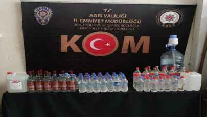 Ağrı’da 46 litre sahte içki