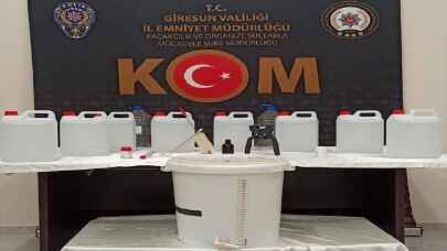 Giresun’da yılbaşı öncesi kaçak içki operasyonu 