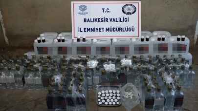Balıkesir’de sahte içki operasyonu